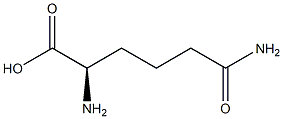 (-)-5-カルバモイル-D-ノルバリン 化学構造式
