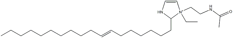 1-[2-(アセチルアミノ)エチル]-1-エチル-2-(7-オクタデセニル)-4-イミダゾリン-1-イウム 化学構造式