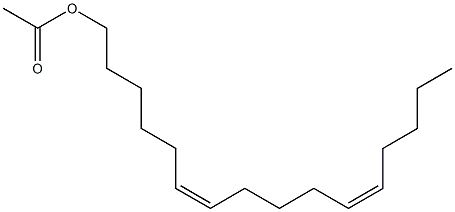 Acetic acid [(6Z,11Z)-6,11-hexadecadienyl] ester 结构式