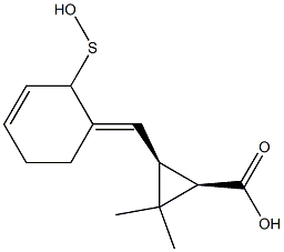 (1R,3S)-2,2-Dimethyl-3-[[(3E)-2,3,4,5-tetrahydro-2-oxothiophen]-3-ylidenemethyl]cyclopropane-1-carboxylic acid Struktur