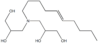 3,3'-(5-Decenylimino)bis(propane-1,2-diol) Struktur