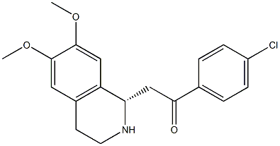 (1S)-1-[(4-Chlorophenyl)carbonylmethyl]-6,7-dimethoxy-1,2,3,4-tetrahydroisoquinoline Structure