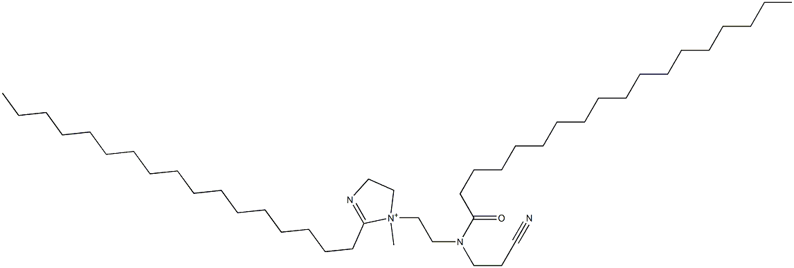 1-[2-[(2-Cyanoethyl)(1-oxooctadecyl)amino]ethyl]-2-heptadecyl-4,5-dihydro-1-methyl-1H-imidazol-1-ium Structure