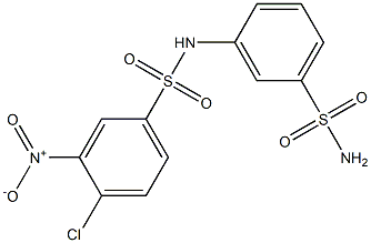 m-(4-クロロ-3-ニトロフェニルスルホニルアミノ)ベンゼンスルホンアミド 化学構造式