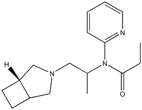 (+)-N-[(S)-2-[3-Azabicyclo[3.2.0]heptane-3-yl]-1-methylethyl]-N-(2-pyridyl)propionamide,,结构式