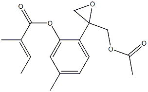 2-(2-Acetoxymethyloxiranyl)-5-methylphenol 2-methyl-2-butenoate