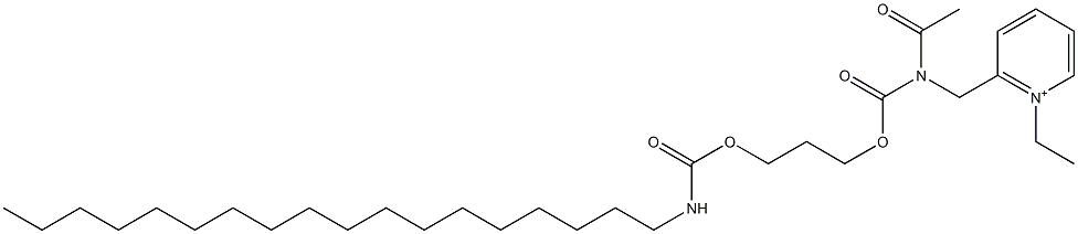 2-[N-Acetyl-N-[3-(octadecylcarbamoyloxy)propyloxycarbonyl]aminomethyl]-1-ethylpyridinium Structure