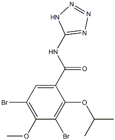  2-Isopropyloxy-3,5-dibromo-4-methoxy-N-(1H-tetrazol-5-yl)benzamide