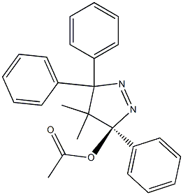 (3S)-4,5-Dihydro-3-acetoxy-4,4-dimethyl-3,5,5-triphenyl-3H-pyrazole Struktur