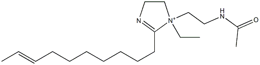 1-[2-(アセチルアミノ)エチル]-2-(8-デセニル)-1-エチル-2-イミダゾリン-1-イウム 化学構造式