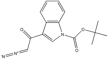 3-(ジアゾアセチル)-1H-インドール-1-カルボン酸tert-ブチル 化学構造式