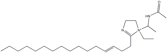 1-[1-(Acetylamino)ethyl]-1-ethyl-2-(3-hexadecenyl)-2-imidazoline-1-ium Structure