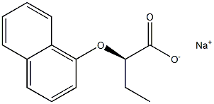 [R,(-)]-2-(1-ナフチルオキシ)酪酸ナトリウム 化学構造式