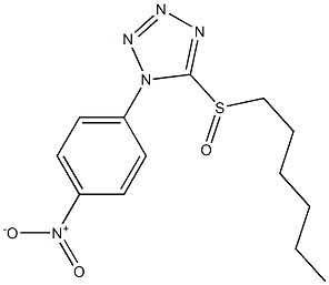 Hexyl 1-(4-nitrophenyl)-1H-tetrazol-5-yl sulfoxide 结构式