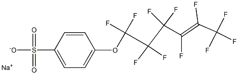 4-[(Undecafluoro-4-hexenyl)oxy]benzenesulfonic acid sodium salt Struktur