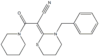 2-[(Piperidinocarbonyl)(cyano)methylene]-3-benzyl-3,4,5,6-tetrahydro-2H-1,3-thiazine