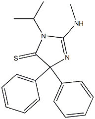 1-Isopropyl-2-methylamino-4,4-diphenyl-2-imidazoline-5-thione Struktur