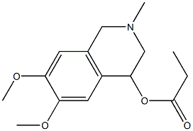 1,2,3,4-Tetrahydro-2-methyl-6,7-dimethoxyisoquinolin-4-ol propionate Struktur