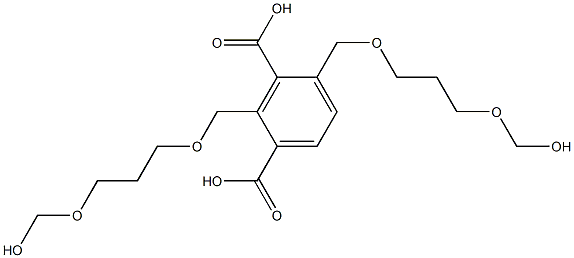 2,4-Bis(7-hydroxy-2,6-dioxaheptan-1-yl)isophthalic acid Structure
