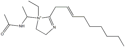 1-[1-(アセチルアミノ)エチル]-1-エチル-2-(2-ノネニル)-2-イミダゾリン-1-イウム 化学構造式