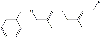 [(2E,6E)-8-Benzyloxy-3,7-dimethyl-2,6-octadienyl] bromide Struktur