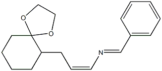 (Z)-N-[(E)-Benzylidene]-3-(1,4-dioxaspiro[4.5]decan-6-yl)-1-propen-1-amine|