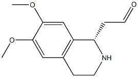 (1S)-6,7-ジメトキシ-1,2,3,4-テトラヒドロイソキノリン-1-アセトアルデヒド 化学構造式