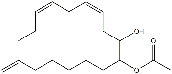 (11Z,14Z)-8-Acetoxy-1,11,14-heptadecatrien-9-ol Structure