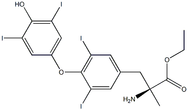 (S)-2-Amino-3-[4-(4-hydroxy-3,5-diiodophenoxy)-3,5-diiodophenyl]-2-methylpropionic acid ethyl ester Structure