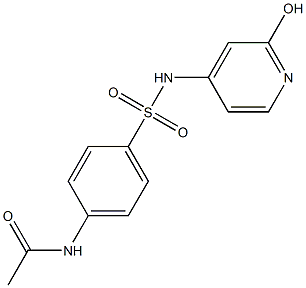 4-(アセチルアミノ)-N-(6-ヒドロキシ-4-ピリジニル)ベンゼンスルホンアミド 化学構造式