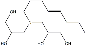 3,3'-(4-Octenylimino)bis(propane-1,2-diol),,结构式