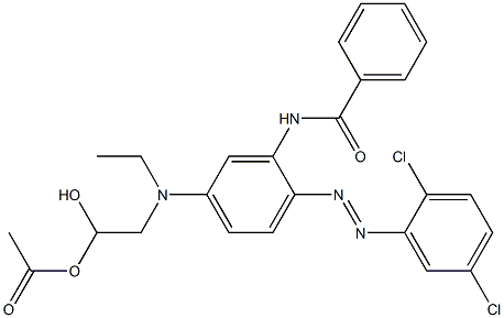 N-[5-[2-Acetoxyethyl(2-hydroxyethyl)amino]-2-(2,5-dichlorophenylazo)phenyl]benzamide Structure