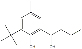 2-tert-Butyl-6-(1-hydroxybutyl)-4-methylphenol Structure