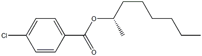 (+)-p-Chlorobenzoic acid (S)-1-methylheptyl ester Structure