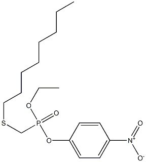 (Octylthiomethyl)phosphonic acid ethyl p-nitrophenyl ester Structure