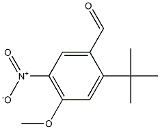 2-tert-ブチル-4-メトキシ-5-ニトロベンゼンカルボアルデヒド 化学構造式