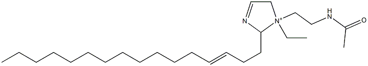 1-[2-(Acetylamino)ethyl]-1-ethyl-2-(3-hexadecenyl)-3-imidazoline-1-ium Struktur