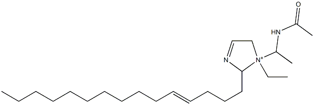 1-[1-(アセチルアミノ)エチル]-1-エチル-2-(4-ペンタデセニル)-3-イミダゾリン-1-イウム 化学構造式