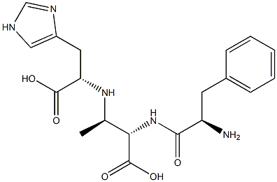 (2S,3R)-2-[(D-Phenylalanyl)amino]-3-[[(1S)-2-(1H-imidazol-4-yl)-1-carboxyethyl]amino]butyric acid Structure