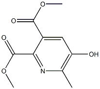 6-メチル-5-ヒドロキシピリジン-2,3-ジカルボン酸ジメチル 化学構造式
