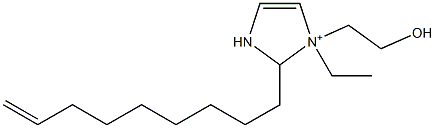 1-Ethyl-1-(2-hydroxyethyl)-2-(8-nonenyl)-4-imidazoline-1-ium Struktur