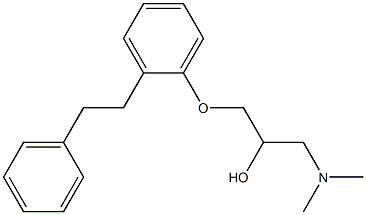 1-ジメチルアミノメチル-2-[2-[2-(フェニル)エチル]フェノキシ]エタノール 化学構造式