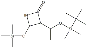3-[1-(tert-Butyldimethylsiloxy)ethyl]-4-(trimethylsiloxy)azetidin-2-one Struktur