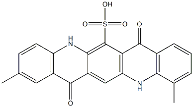 5,7,12,14-Tetrahydro-2,11-dimethyl-7,14-dioxoquino[2,3-b]acridine-6-sulfonic acid Structure