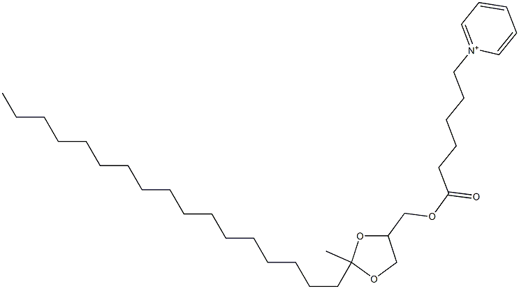 1-[6-[(2-Heptadecyl-2-methyl-1,3-dioxolan-4-yl)methoxy]-6-oxohexyl]pyridinium Struktur