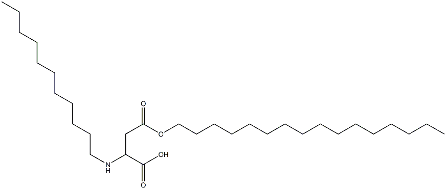 2-(ウンデシルアミノ)-3-(ヘキサデシルオキシカルボニル)プロピオン酸 化学構造式