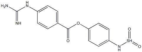 4-Guanidinobenzoic acid 4-(sulfonylamino)phenyl ester Structure