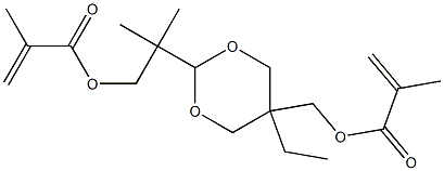 Methacrylic acid 2-(5-ethyl-5-methacryloyloxymethyl-1,3-dioxan-2-yl)-2,2-dimethylethyl ester,,结构式