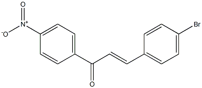 (E)-4-ブロモ-4'-ニトロカルコン 化学構造式