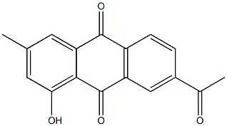 3-Methyl-1-hydroxy-7-acetylanthracene-9,10-dione Structure